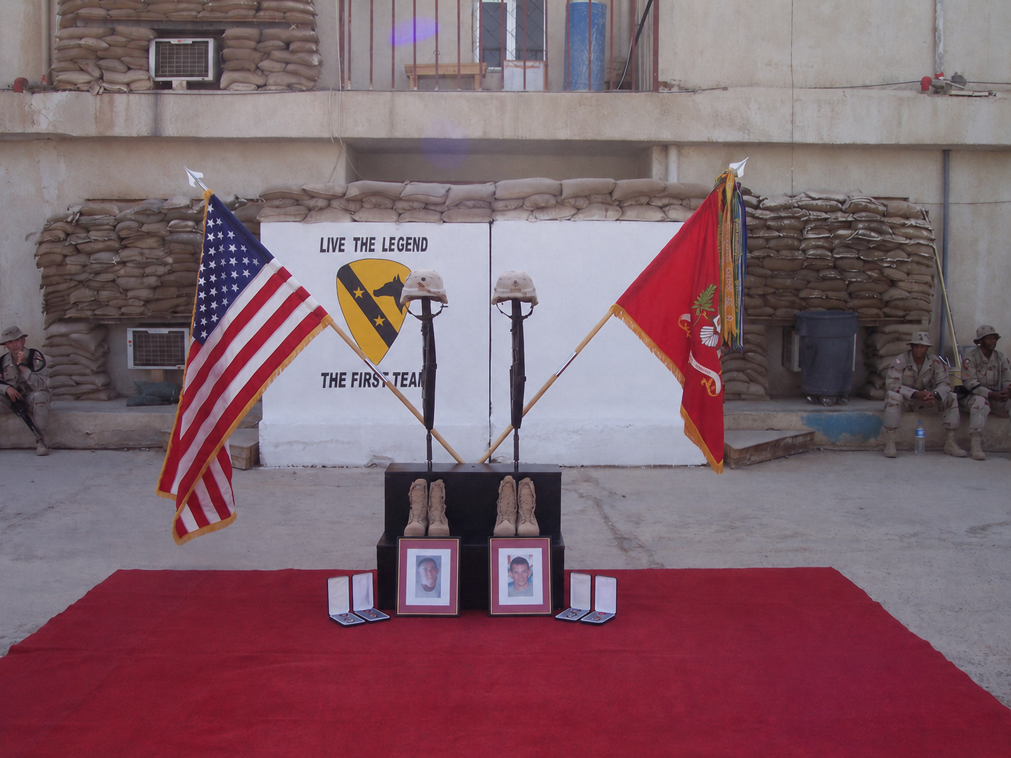 Task Force 1-21 memorial ceremony in Baghdad, October 2004